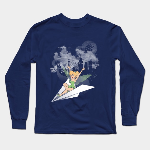 Fairy Airlines! Long Sleeve T-Shirt by ursulalopez